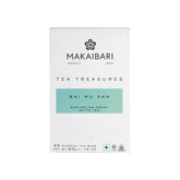 Makaibari Tea Treasures Bai Mu Dan Darjeeling Peony White Tea - 50gm, 1.7 Ounce, 25 Envelope Tea Bags | USDA Certified Premium Darjeeling Loose Leaf Tea - Medium Caffeine Loose Leaves